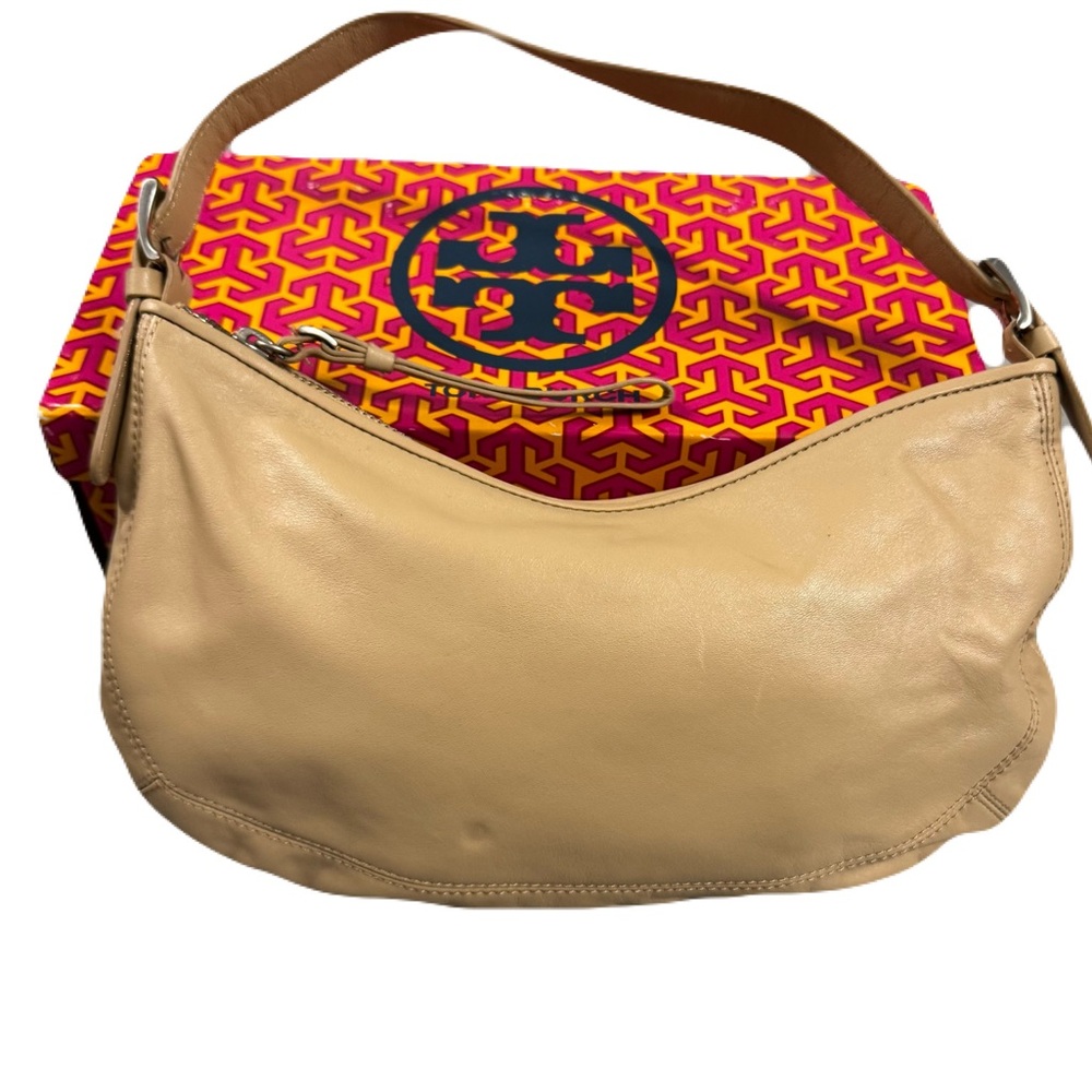 Ann Taylor Tan Hobo Bag with Classic Design